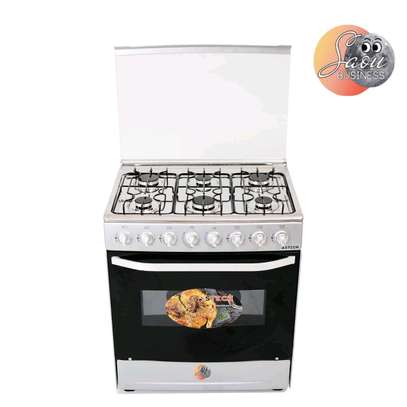 CUISINIERE ASTECH 6FEUX 80X60 A GAZ AVEC FOUR A GAZ INOX image 6