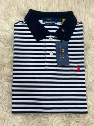 Ralph Lauren Polo Rayé Col Uni Neuf image 2