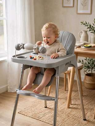 Chaise Haute Bébé Grise / Grey Baby High Chair Shell image 2