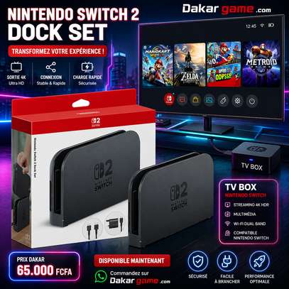 Nintendo Switch 2 Station de charge  4 k noir rapide image 4