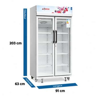 REFRIGERATEUR 590LITRES ASTECH 2PORTES VITRINE FV590V image 3