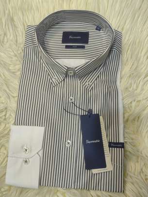 Façonnable chemise rayée noire/blanche image 4