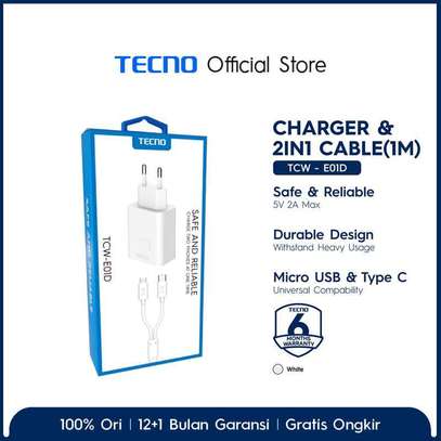 Chargeur Tecno Original, chargez 2 téléphones en même temps image 2