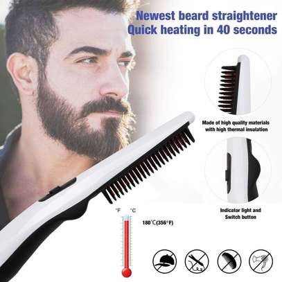 Brosse à cheveux chauffante, lisseur électrique pour barbe image 6