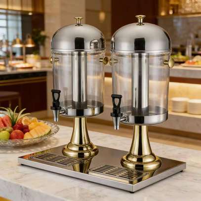 Distributeur à jus inox 8L avec robinet et plateau image 4