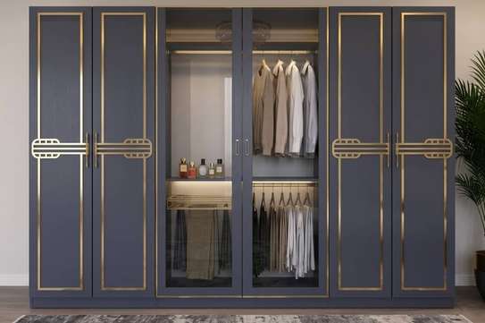 CHAMBRE A COUCHER ARMOIRE 6BATTANTS 5PIECES BEIGE MC205H image 5