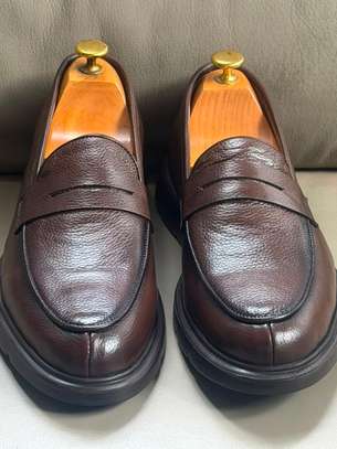 Mocassin cuir marron confortable semelle épaisse image 15