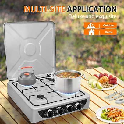 Cuisinière/Gazinière  à Gaz 4 Feux Avec Étagère image 4