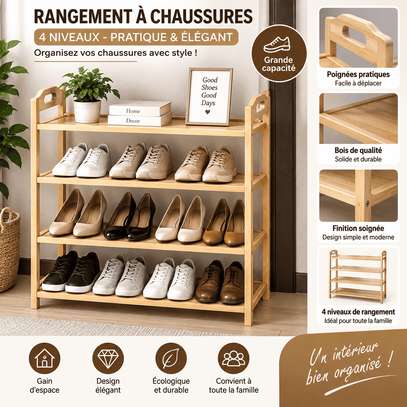 Étagère à Chaussures  4 Niveaux image 3