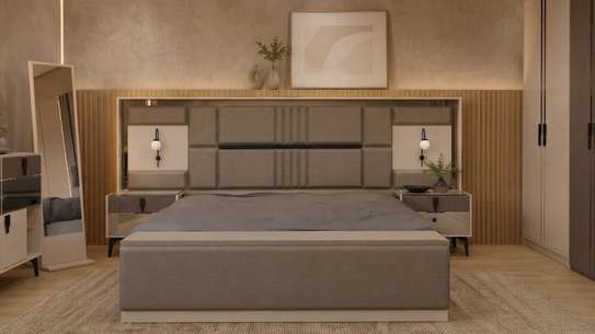 CHAMBRE A COUCHER AMOIRE 8BATTANTS 7PIECES VIP NOVA BEIGE image 3