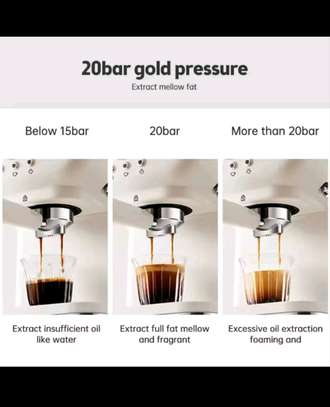 Machine expresso compacte blanche avec manomètre vapeur image 14