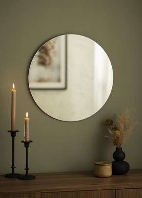 Miroir simple mural avec colle image 4