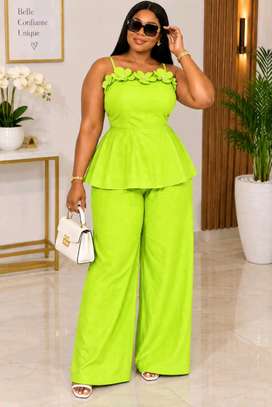 Robe longue rose vif volants grande taille été image 2