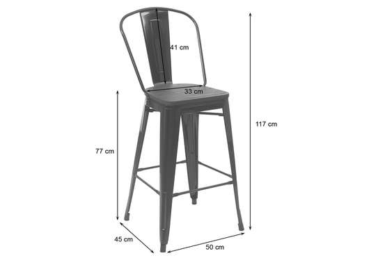 Tabouret de bar haut siège en bois image 2