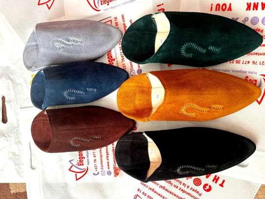 BABOUCHE ROYALE MAROCAINE 100% CUIR et DAIM pour HOMME image 15