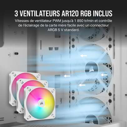 Boîtier Corsair 3000D RGB AIRFLOW Blanc ATX, 3x AR120 RGB image 4