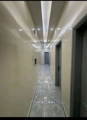 Chambre complète moderne lit double bois foncé LED image 11