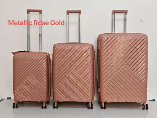 Ensemble 3 valises  bordeaux métallisé design image 6
