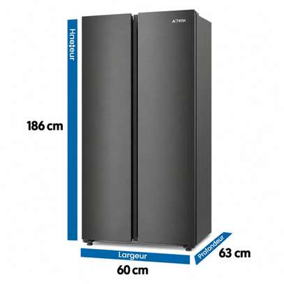 REFRIGERATEUR ASTECH SIDE BY SIDE 2PORTES GRIS FSS5000DDOG image 2