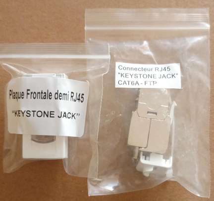 Plaques frontales Keystone RJ45 lot blanc standard image 5