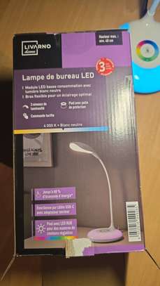 Lampe bureau LED tactile variateur couleur USB bleue image 3
