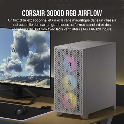 Boîtier Corsair 3000D RGB AIRFLOW Blanc ATX, 3x AR120 RGB image 3
