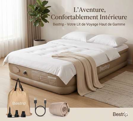 Matelas Gonflable 1 Place  Pompe Intégrée image 2