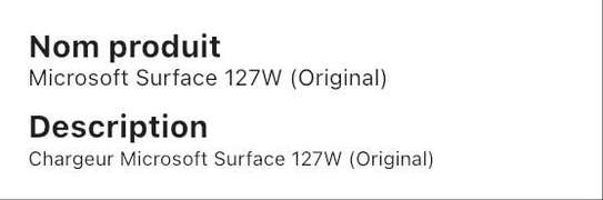 chargeur Microsoft Surface 127W(original) image 4
