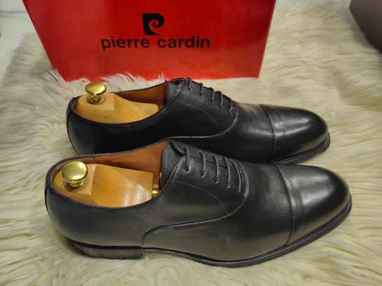 Pierre Cardin chaussures cuir noir classiques habillées image 4
