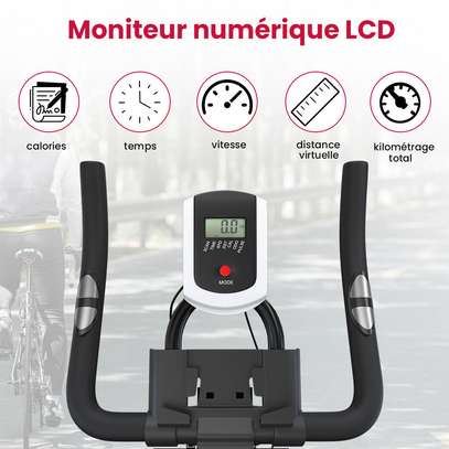 Vélo D'intérieur Vélo Stationnaire avec Écran LCD image 6
