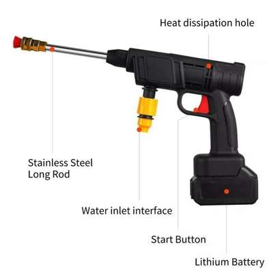 Pistolet à eau haute pression pour lavage, rechargeable image 2