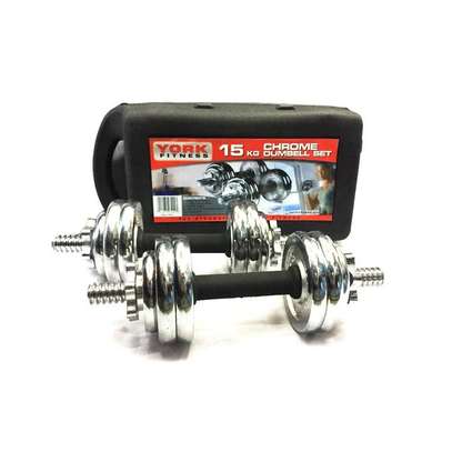 Kit d'haltères chromées 15Kg - York Fitness image 11