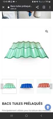 Bacs tuiles prélaqués bleu acier toiture résistante image 12