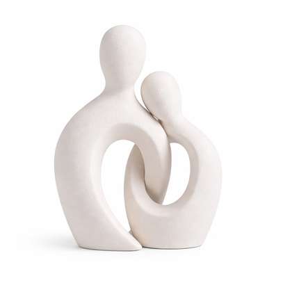Ensemble 2 vases céramique blanc cassé motif cœur image 4