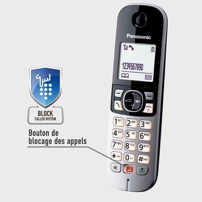 Panasonic KX-TGC210 téléphone sans fil noir gris image 2