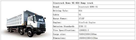 Camion benne Howo 8X4 image 2