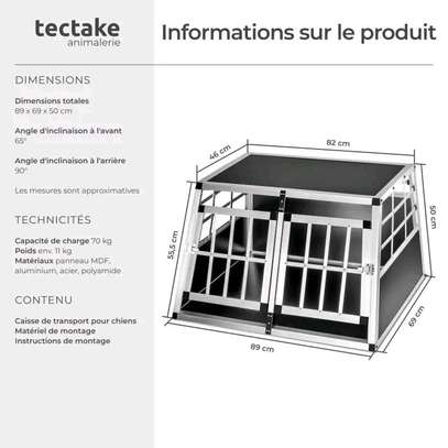 Cage de chien 89x69x50 cm 70 kg image 2