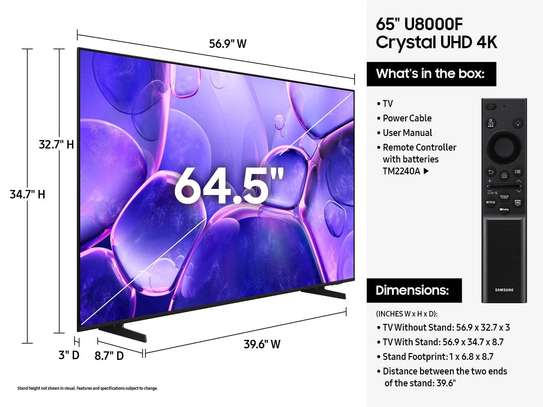 Smart TV Samsung, 65 Pouces (2025) 4K Crystal UHD U8000FD image 2