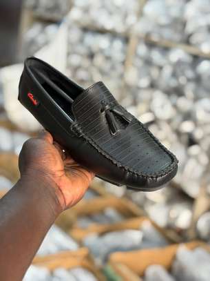 Mocassins cuir noir confort souple élégant image 3