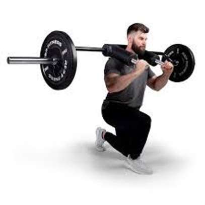 Barre musculation acier noir poids ajustables image 2