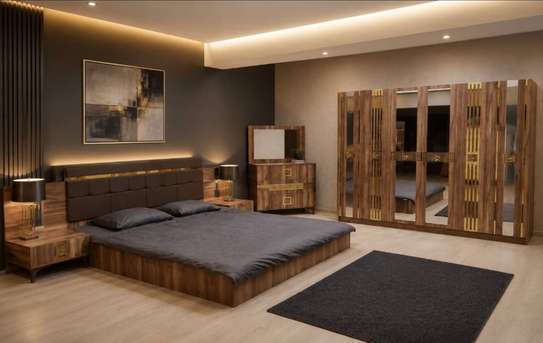 CHAMBRE A COUCHER 6BATTANTS 5PIECES MILA MARRON CAC012 image 5