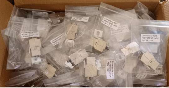 Plaques frontales Keystone RJ45 lot blanc standard image 2