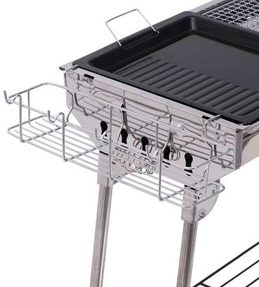 Barbecue charbon en inox, pliant et transportable image 3