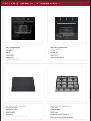 Cuisinière Plaque cuisson gaz 5 feux 75x45 cm image 2