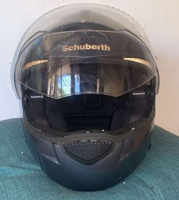 Casque moto intégral noir mat double visière image 3