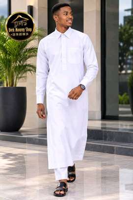 Qamis Col chemise manches poignets avec pantalon image 4