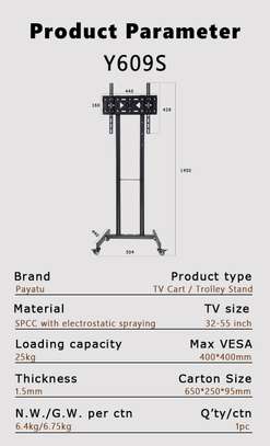 Support TV sur roulettes 32" - 55" pouces VESA 400*400 image 3