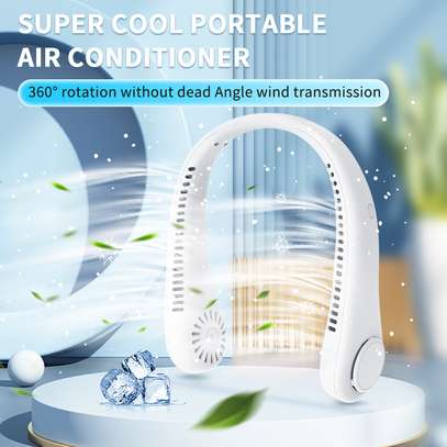 Ventilateur de cou portable 3 vitesses 600 mAh rechargeable image 2