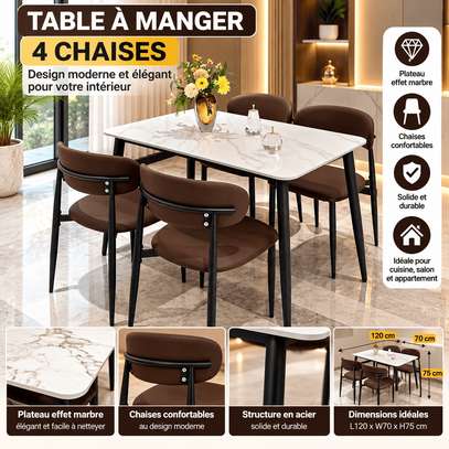 Table à Manger 4 Chaises image 2