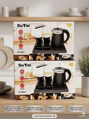 Ensemble bouilloire électrique 2L et tasses image 2